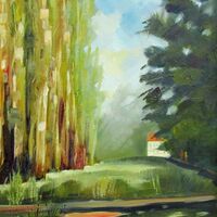 Lode Mill with Poplars - 2020