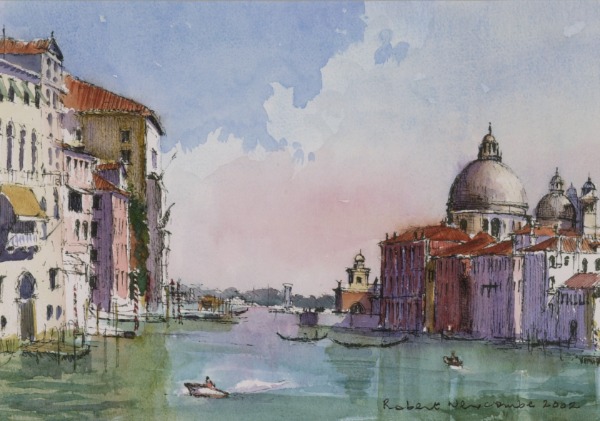 Impressionistic Line and Wash paintings