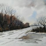 Farm Track with Slushy Puddles off Mareham Lane SOLD