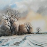 Snow near Mareham Pastures SOLD