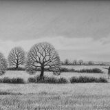 landscape with scarecrow