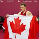 The amazing Patrick Anderson of Canada after gold winning final match v Australia
