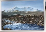 Black Cuillins and river Sleaghan, Skye