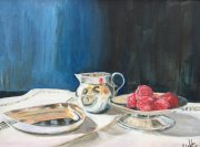 Silver and raspberries