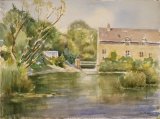 45 Wadenhoe Mill Watercolour 37 x 27 £125.00
