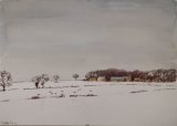 660 From the Kettering Road Watercolour 42 x 30 SOLD