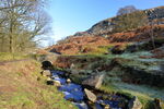 Hebden Beck, Hole Bottom Miners' bridge over Hebden Beck at Hole Bottom
