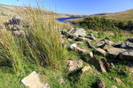 Scar House Reservoir Reeds and stones overlooking Scar House Reservoir