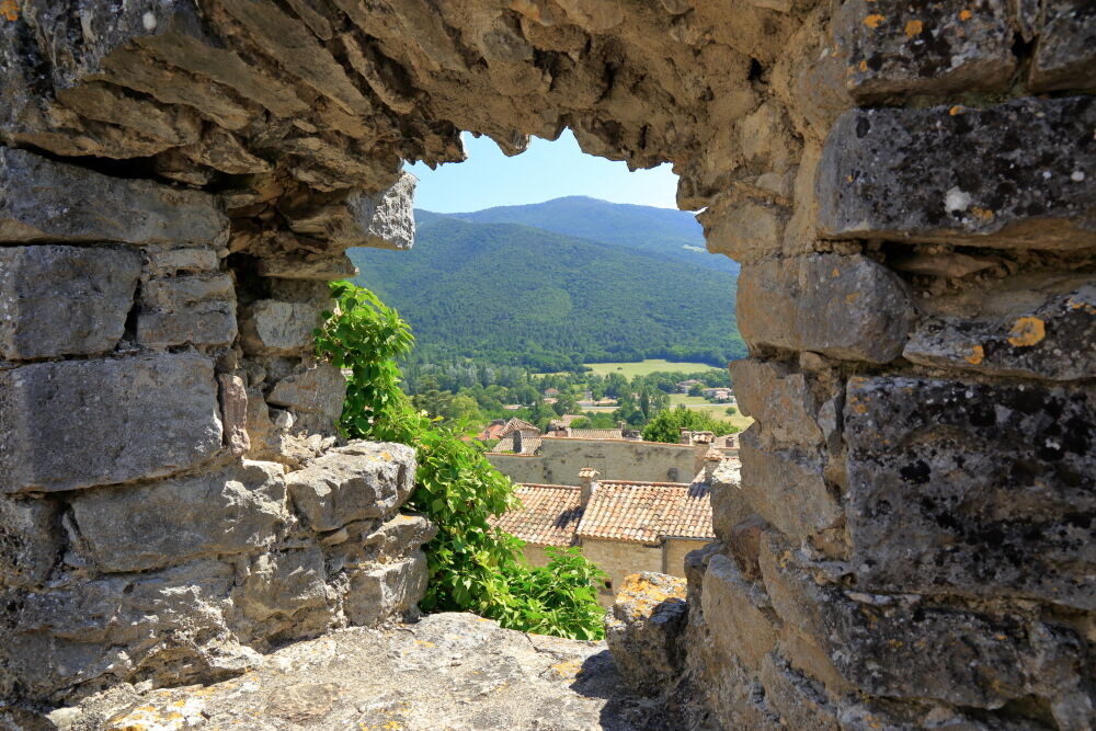 View from Le Poët Laval, fortified hilltop village