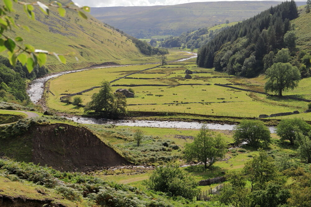 River Swale from Swinner Gill in Kisdon Gorge