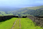 Looking down to Kettlewell from Top Mere Road, with storm approaching