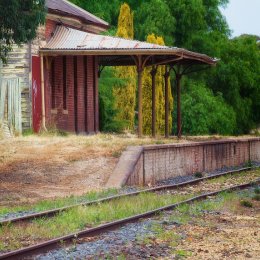 Disused railway station at Carisbrook