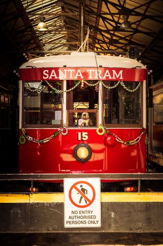 Santa Tram Bendigo Australia