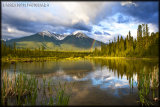 Rainbow Over Vermillion Lakes Alberta Canada