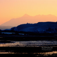 Outline of Sgurr nan Gillean at Low Tide, Isle of Skye