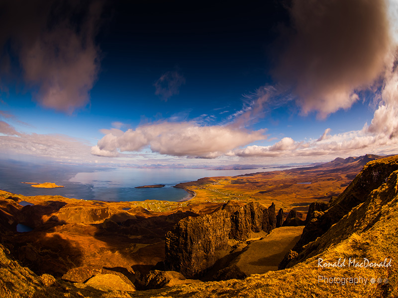 Staffin Bay and Trotternish Ridge from the Quirang, Isle of Skye