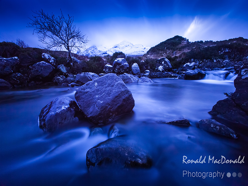 Alt Dearg Mhor and the Cuillin in Snow, Isle of Skye