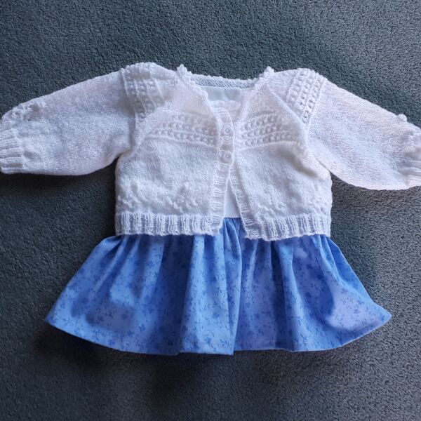 Babys matching dress and cardi