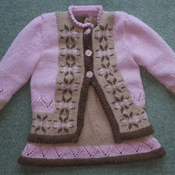 Dress with matching cardigan