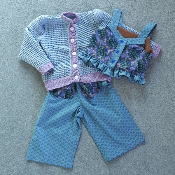 Matching cardi with summer outfit