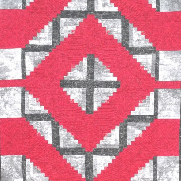 Red & Grey Log Cabin