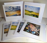 4 cards for £10 4 greetings card in cellophane wrapper