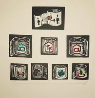 C-19 Health over Wealth - 8 images A3 size - 30x30cm multiimage print - Health over Weath by Rosie Burns Artist