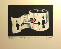 HEALTH OVER WEALTH Small un framed print - Health over Weath by Rosie Burns Artist