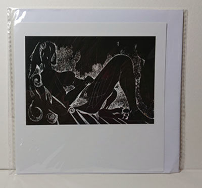 greetings card in cellophane wrapper