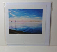 Oily Thames Estuary Dusk greetings card in cellophane wrapper