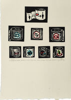 C-19 Health over Wealth - 8 images A3 size - 30x30cm multiimage print - Health over Weath by Rosie Burns Artist