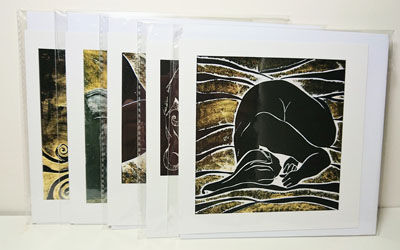 4 greetings card in cellophane wrapper
