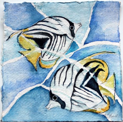 Threadfin Burtterfly fish
