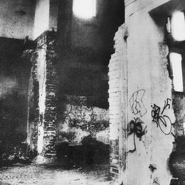 Abandoned space in black and white