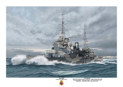 HMS Kenyawearing Admiralty Camouflage