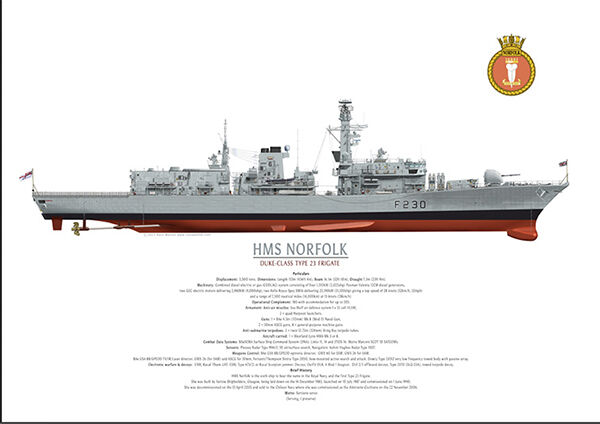 HMS Norfolk circa 1997 starboard side view