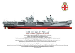 HMS Prince of Wales (starboard profile) HMS PRINCE OF WALES aircraft carrier starboard profile illustration