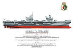 HMS Queen Elizabeth (starboard profile) HMS QUEEN ELIZABETH starboard profile illustration