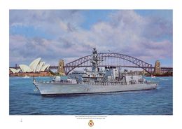 HMS Sutherland HMS Sutherland in Sydney Harbour Australia with the Opera House and Bridge behind.
