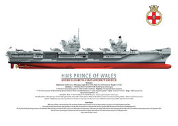 HMS Prince of Wales (starboard profile) HMS PRINCE OF WALES aircraft carrier starboard profile illustration