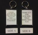 Personalised 35mm x 50mm keyring