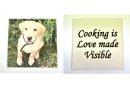 set of 4 Personalised Ceramic Kitchen / bathroom tiles