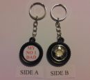 Personalised wheel'shaped keyring
