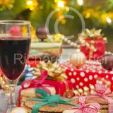 Red Wine and Cookies Merry Christmas