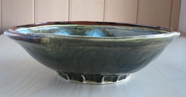 Deep Sea Salad Bowl Green (side view)