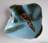 Square Dish 2 (green and blue)