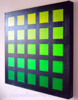Five x Five Green Nocturne - Acrylic on canvas