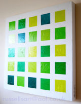 Five x Five Green - Acrylic on canvas