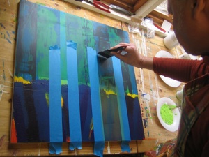 At work in the studio