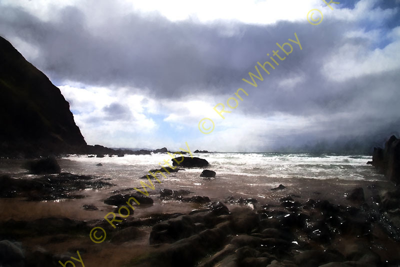 Stormy Day at Duckpool, Cornwall